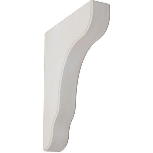 Ekena Millwork 1 3/4"W x 8 1/2"D x 11"H Plymouth Wood Vintage Decor Bracket, Chalk Dust White BKTWD02X09X11PLWH - main